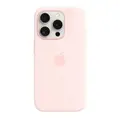 เคสซิลิโคนสำหรับ iPhone 15 Pro พร้อม MagSafe (สีชมพูสว่าง)