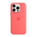เคสซิลิโคนสำหรับ iPhone 15 Pro พร้อม MagSafe (สีชมพูกวาวา)