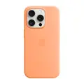 เคสซิลิโคนสำหรับ iPhone 15 Pro พร้อม MagSafe (สีส้มซอร์เบ)