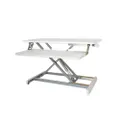ERGONOZ Standing Desk Converter โต๊ะปรับระดับ เคลื่อนย้ายได้ ปรับความสูงได้ ด้วยระบบ Gas spring hovering สีขาว