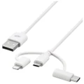 เคเบิ้ล USB 3 in 1 (สีขาว) รุ่น PSM-LCWH-18