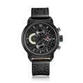 นาฬิกาข้อมือผู้ชาย Naviforce สปอร์ตแฟชั่น NF9068 A สายหนังสีดำ กันน้ำ ระบบอนาล็อก