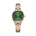 นาฬิกาข้อมือผู้หญิง JA-1167 D สีโรสโกลด์ หน้าปัดเขียว