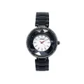 นาฬิกาข้อมือ Mishali รุ่น MI12926 G สายสแตนเลสสติล สีดำ หน้าปัดขาว ล้อมคริสตัล