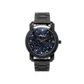 นาฬิกาข้อมือ Mishali รุ่น MI12961 G สายสแตนเลสสตีล สีดำ หน้าปัดคริสตัลสีน้ำเงิน
