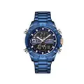 นาฬิกาข้อมือผู้ชาย Naviforce สปอร์ตแฟชั่น รุ่น NF9146S C สีน้ำเงินเข้ม สายสแตนเลสสตีล กันน้ำ ระบบอนาล็อก+ดิจิตอล