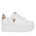 Windsor Smith Womens Rich White Leather Rose Gold 3D Bul