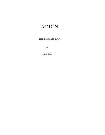 ACTON: The Screenplay