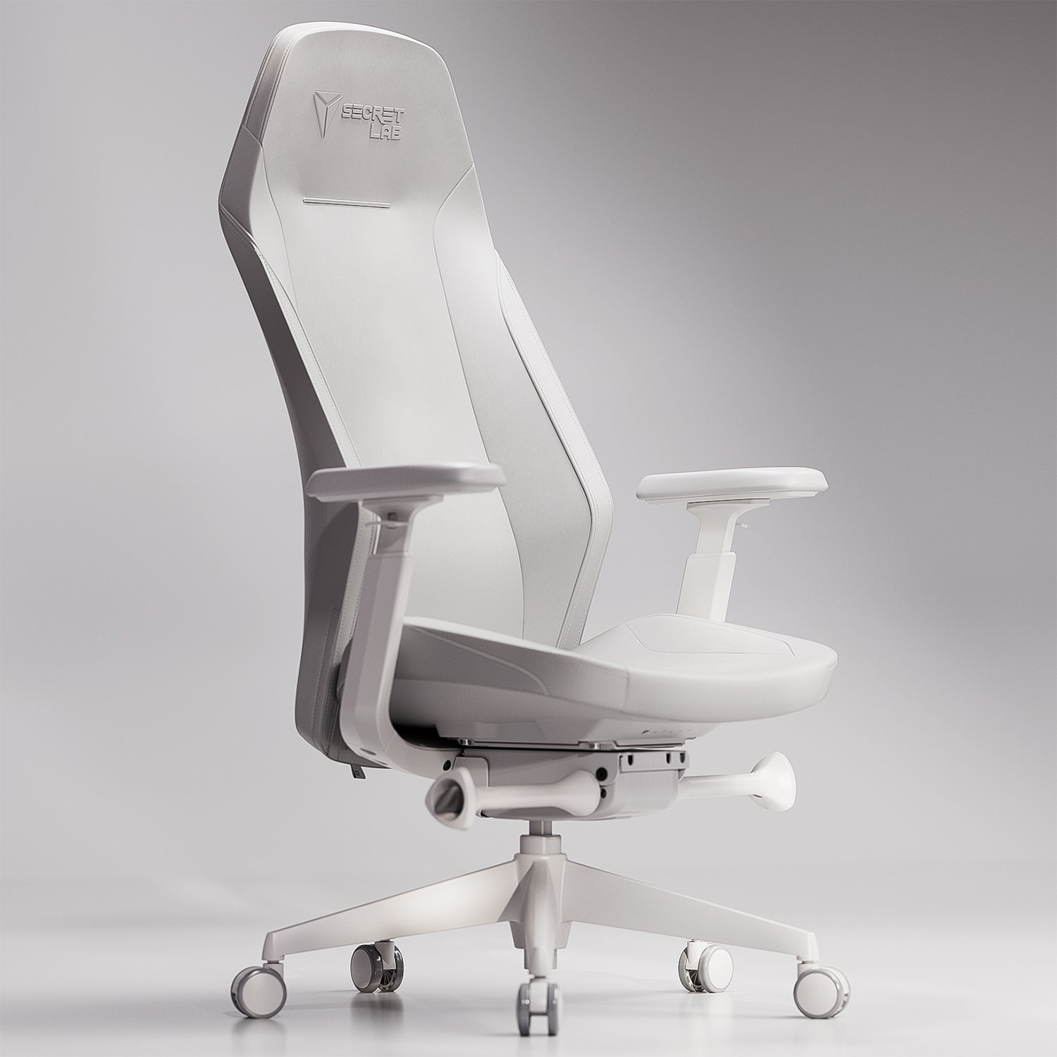 Secretlab ATLAS™ Task/Office Chair - Pure White+ - Large - RE-CURVE™ Backrest - NanoGen™ Hybrid Leatherette