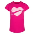 Girl's Core Heart Short Sleeve Tee, Pink / 6X