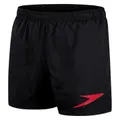 Men's Sport Logo 16 Inch Swim Shorts, Black / M