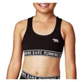 Girl's Workout Sports Bra, Black / 10