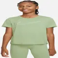 Girl's One Short Sleeve Training Top, Green / XL