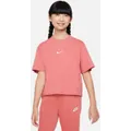 Girl's Sportswear T-Shirt, Red / XS