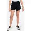 One Big Kid's Girls Dri-Fit High-Waisted Woven Training Shorts, Black / XL