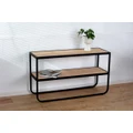 Christina Console Table - Ash Timber and Black Metal Frame
