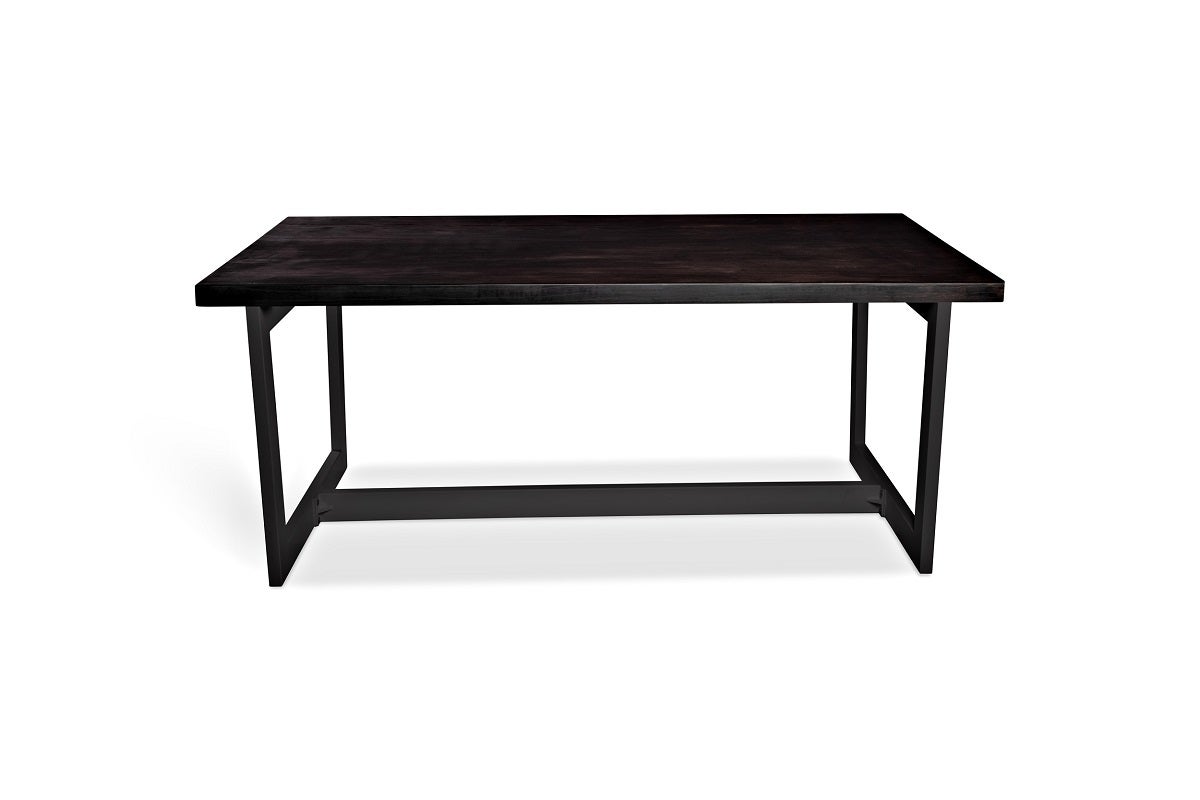 Svea Black Elm Dining Table 180 cm - Solid Timber Slab
