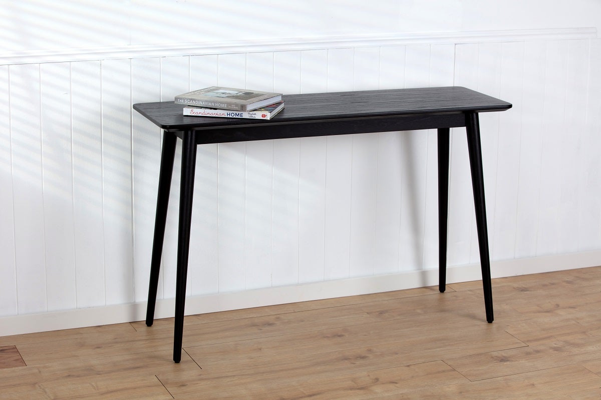 Canute Timber Entrance Hall Table - Black