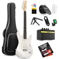 Donner DST-152 39 Inches Electric Guitar Kit HSS Pickup Coil Split Solid Body Electric Guitar with Amp/Bag/Accessories - White
