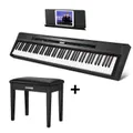 Donner DEP-20 Portable Keyboard Piano 88-Key Weighted with Sustain Pedal - Piano + Bench