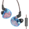 KZ ZS10 Wired Earphone 4BA+1DD Hybrid Technology In-ear HiFi Bass Game Headset - with Mic Blue