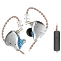 KZ ZS10 Pro Wired Earphone 4BA+1DD Hybrid Technology In-ear HiFi Bass Game Headset with Mic - Blue