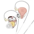 KZ DQ6S Metal Wired Earphones In-Ear Noice Cancelling Sport HiFi with Mic - Pink