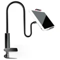 Gooseneck Phone Tablet Holder Flexible Holder for Bed-lazy Arm 360 Adjustable Clam Bracket Stand 80cm - Black