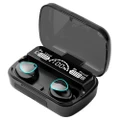 Makibes M10 TWS Bluetooth Headphones with Charging Box LED Sports Stereo Noise Canceling Earbuds - Black