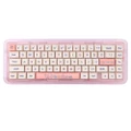 FirstBlood B67 65% Full Acrylic Gasket Mount Wired/Bluetooth/2.4G Triple Mode RGB Mechanical Keyboard - Pink Transparent