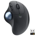 Logitech M575 Wireless Trackball Mouse, Tri Mode Connection, Up to 2000 DPI, Compatible with MacOS & Microsoft Windows - Black