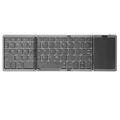 Foldable Bluetooth Wireless Keyboard Rechargeable with Touchpad for Windows, iOS, Android Tablet, Smartphone - Grey