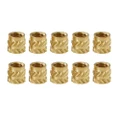 TWO TREES 10pcs M3 Mellow Brass Hot Melt Insert Nuts, SL-Type Double Twill Knurled Nuts