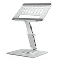 Desk Tablet Stand 360 Rotatable Metal Silver