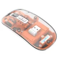HXSJ T900 2.4G & Bluetooth Wireless Mouse 800-2400 DPI Adjustable RGB Light Mute Click - Orange