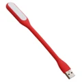 Portable USB LED Reading Light with Flexible Arm, Mini Night Lamp for Laptop, Desktop - Red