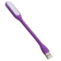 Portable USB LED Reading Light with Flexible Arm, Mini Night Lamp for Laptop, Desktop - Purple