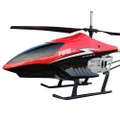 3.5CH 75cm Super Large Remote Control Drone Durable RC Helicopter 2 x 2300mAh Batteries Type B - Red