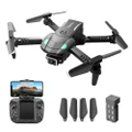 S128 Mini Drone 4K HD Camera FPV Three-sided Obstacle Avoidance Foldable Quadcopter Toy - 1 Battery 1 Camera