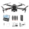 S151 Foldable Brushless Drone 2.4GHz Optical Flow Positioning 4-Sided Obstacle Avoidance - 1 Battery, Three Cameras