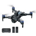 JJRC H117 Color Changing Drone, HD Dual Camera, Optical Flow Positioning, APP Control - 2 Batteries, Black