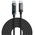 ESSAGER 240W 5A Type C to Type C Charging Cable, USB2.0 480Mbps, Digital Display, Support PD3.1 - 2m