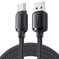 ESSAGER 100W 7A USB-A to USB-C Charging Cable, USB2.0 480Mbps, Magnetic Adsorption, High Density Weaving, Smart Chip, 1m