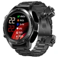 JM03 2-in-1 Smartwatch with Earbuds, Bluetooth Phone Call Blood Oxygen Heart Rate Monitoring Waterproof Sport Watch - Steel Strap