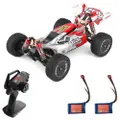 Wltoys 144001 1/14 2.4G 4WD 60km/h Electric Brushed Off-Road Buggy RC Car RTR Two Batteries - Red