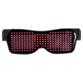 Rechargeable LED Light Emitting Bluetooth Glasses Black Frame Red
