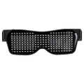Rechargeable LED Light Emitting Bluetooth Glasses Black Frame White