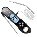 Multi - Needle Intelligent Alarm Oven Barbecue Food Thermometer Waterproof Thermometer for Meat - Black