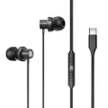 Lenovo Thinkplus TW13 Wired Earphone with Microphone Type-C Active Noise Cancelling Earbuds Gaming Headset-Black