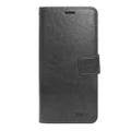 ENKAY PU Crazy Horse Leather Case For Huawei P20 Lite/Nova 3E With Card Slot Stand Function - Black